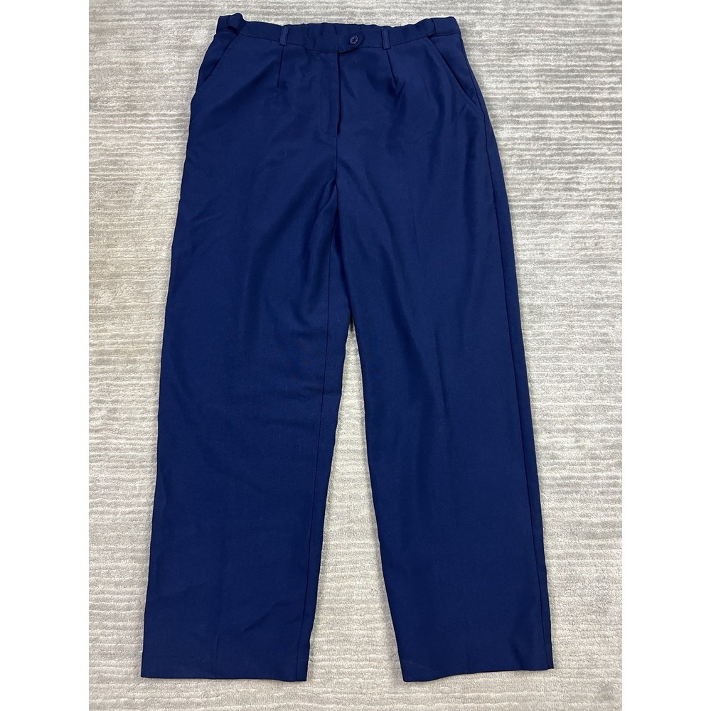 Koret Pants Womens 12 Blue‎ Missy Polyester Blend Straight Leg